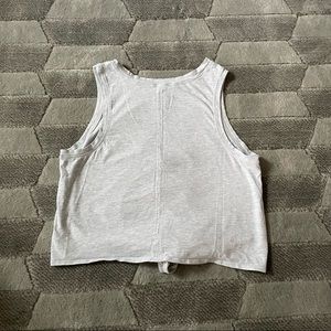 Lululemon tie tank heathered light gray. Size 8 (no tag)